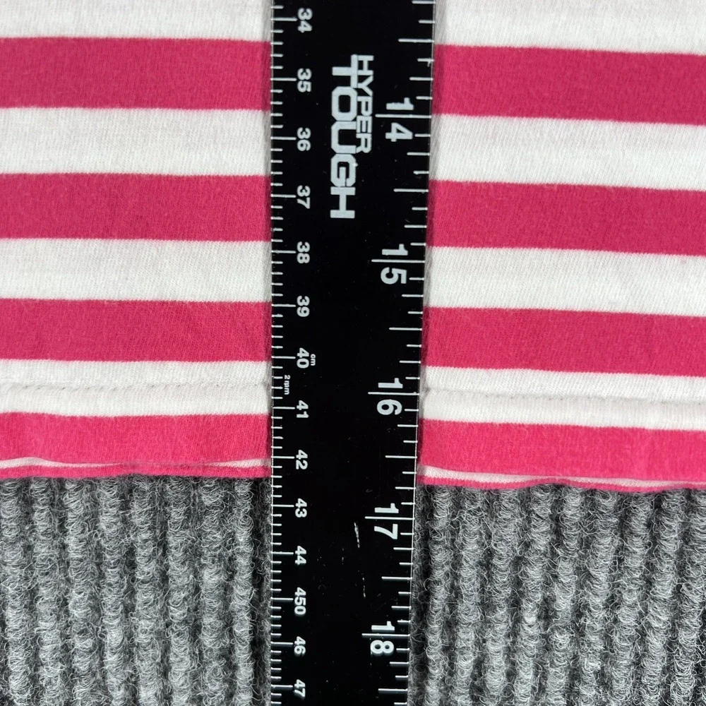Ralph Lauren Shirt Youth Girls Large Pink Striped Short Sleeve Soft Cotton